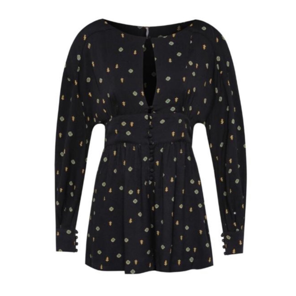 Free People Love Grows Key hole romper NWT